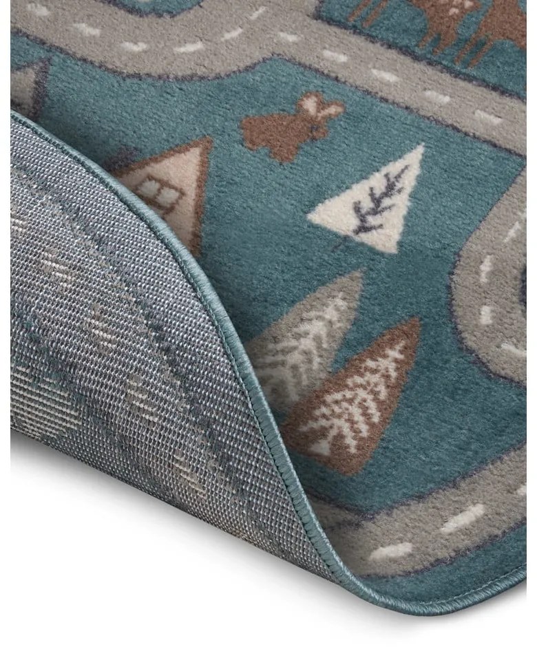 Detský koberec v petrolejovomodrej farbe ø 140 cm Streets – Hanse Home