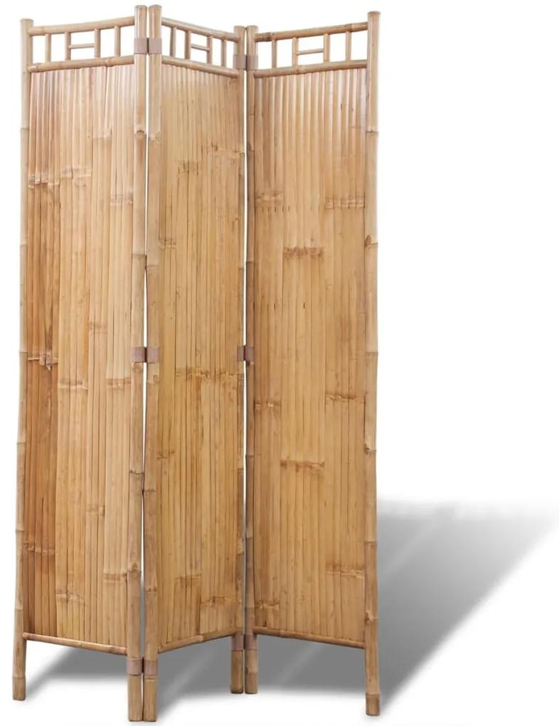 vidaXL 3-panelový bambusový paraván