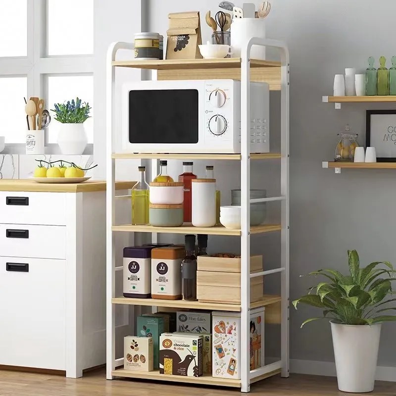 Policový regál NUMBER 5, biela/dub Sonoma