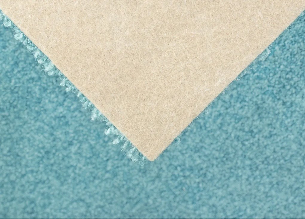 AKCIA: 100x450 cm Metrážny koberec Carousel 82, šíře, modrá, filc, detská izba, Condor Carpets