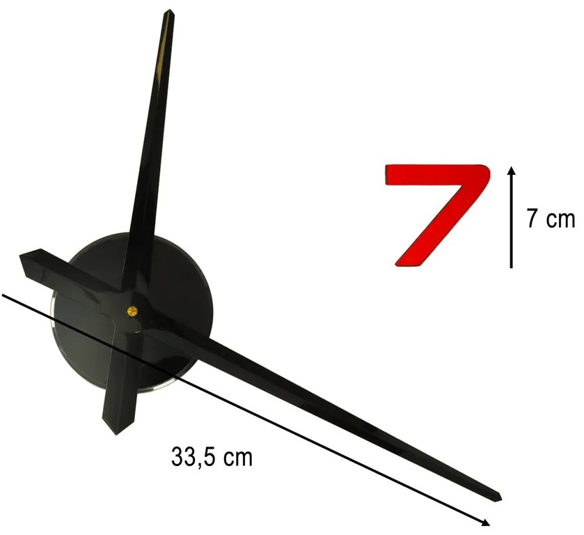 IKO Nástenné hodiny 12 číslic – farebné 80–90 cm
