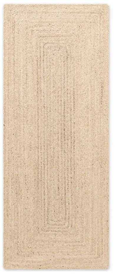 Obojstranný/ručne tkaný jutový behúň vo svetloprírodnej farbe 80x200 cm Sharmila Natural White – Hanse Home
