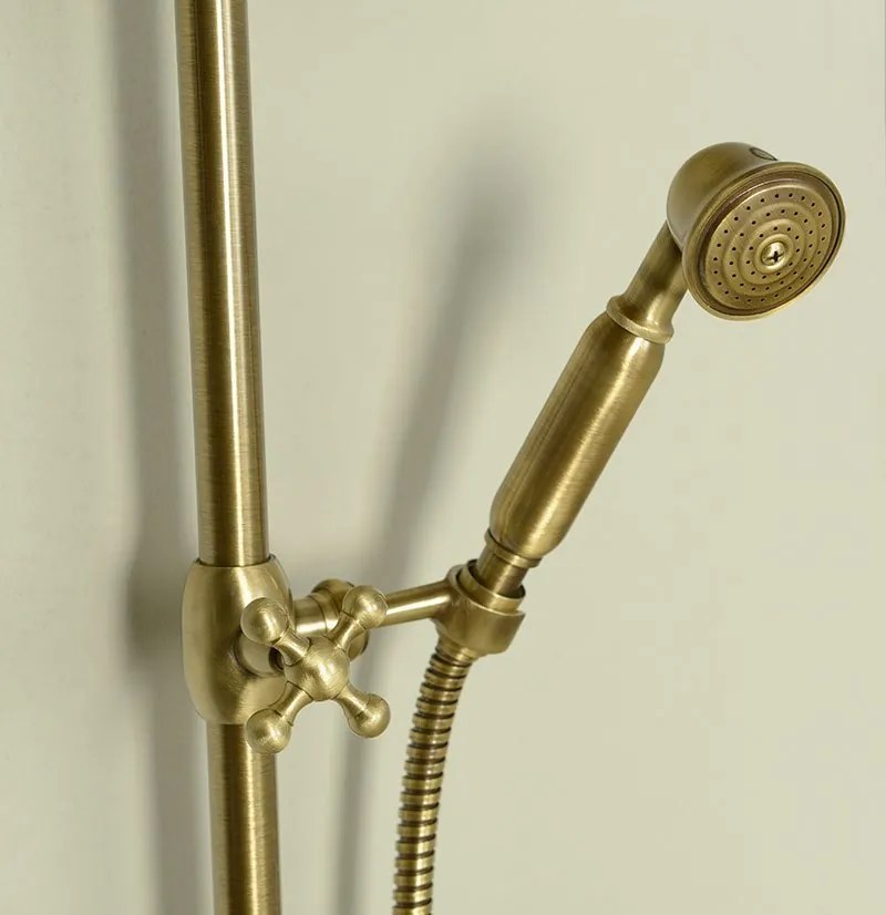 Reitano Rubinetteria Reitano Rubinetteria, ANTEA sprchový stĺp k napojeniu na batériu, hlavová a ručná sprcha, bronz, SET036