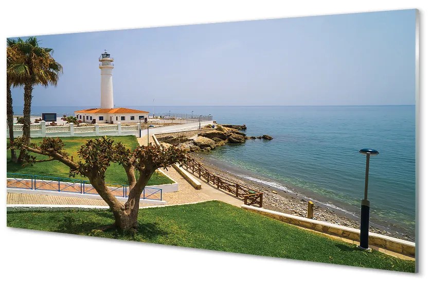 Nástenný panel  Španielsko pobreží maják 100x50 cm