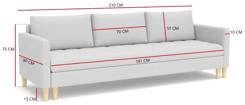 Pohovka Orelia (červená)  . Vlastná spoľahlivá doprava až k Vám domov. 1066611