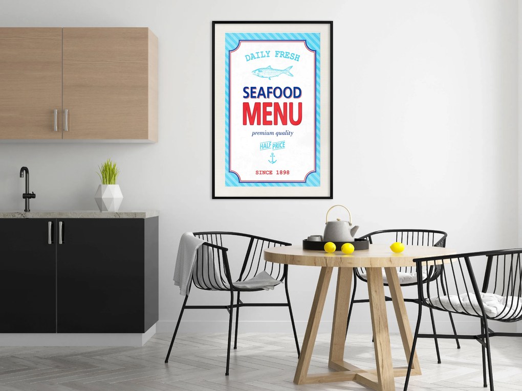 Artgeist Plagát - Menu [Poster] Veľkosť: 40x60, Verzia: Zlatý rám