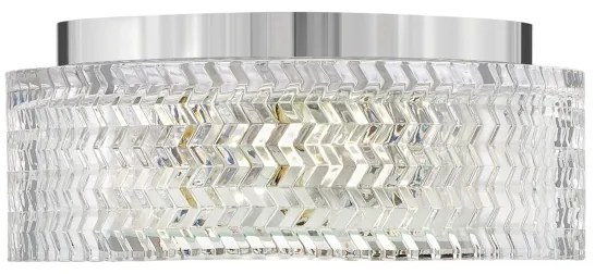 Hinkley HK-ELLE-F-S-CM - Stropné svietidlo 2xE27/60W/230V pr. 30,5 cm chróm