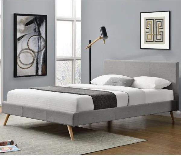 Čalúnená posteľ Toledo 140 x 200 cm - svetlošedá