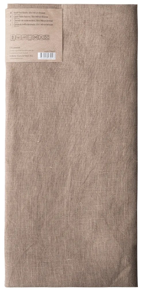 Bronzový ľanový behúň na stôl 50 x 140 cm - Gaya Ambiente - 596437