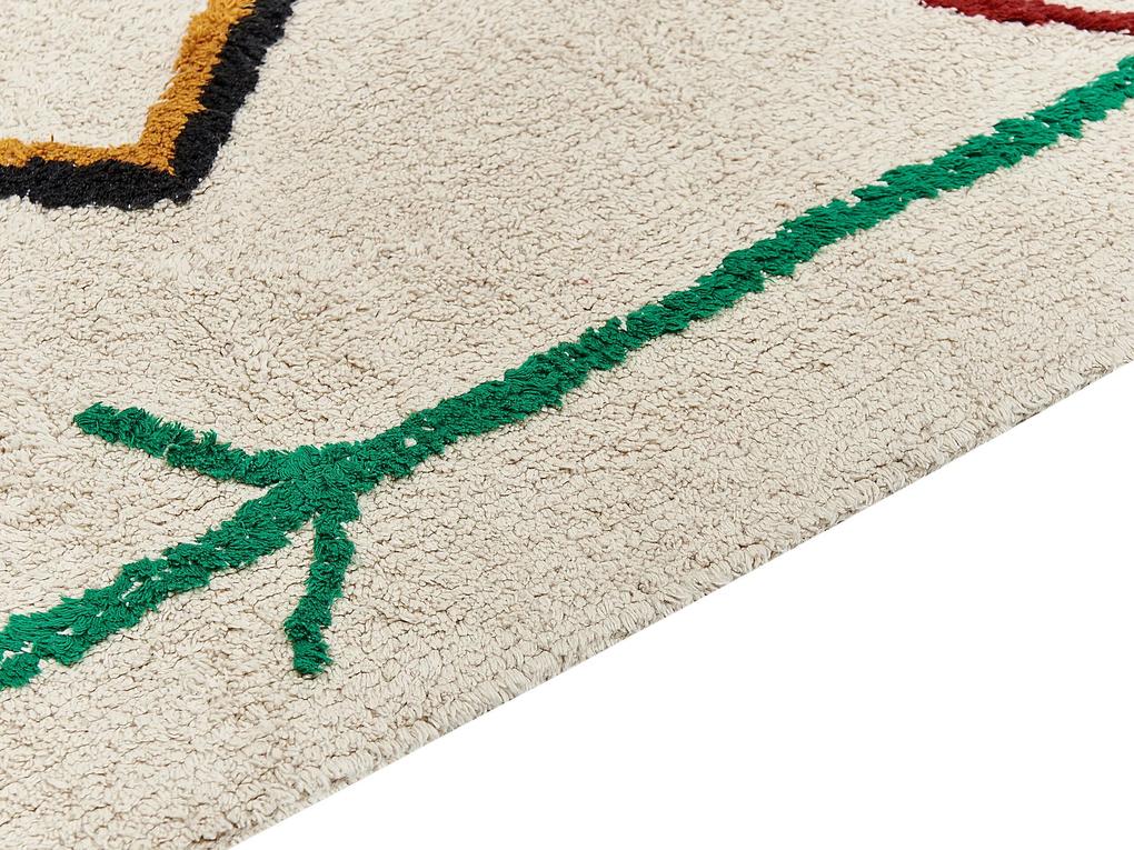 Bavlnený koberec 160 x 230 cm béžový CETMI Beliani
