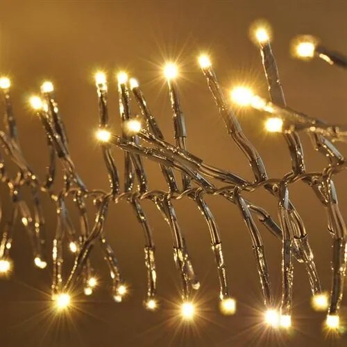 Solight 1V11-WW Vianočná LED reťaz s diaľkovým ovládaním Cluster 576 LED, teplá biela, 5 m