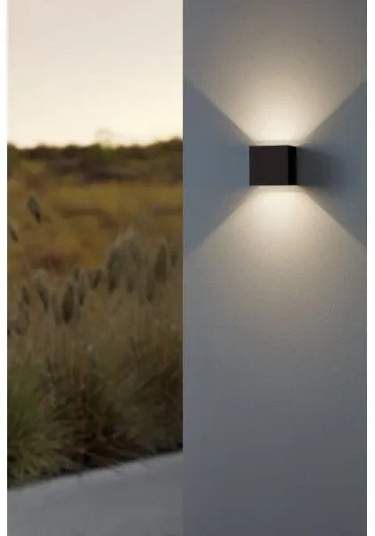 Eglo 901064 - LED Vonkajšie nástenné svietidlo CALPINO 2xLED/2,8W/230V IP54 čierna