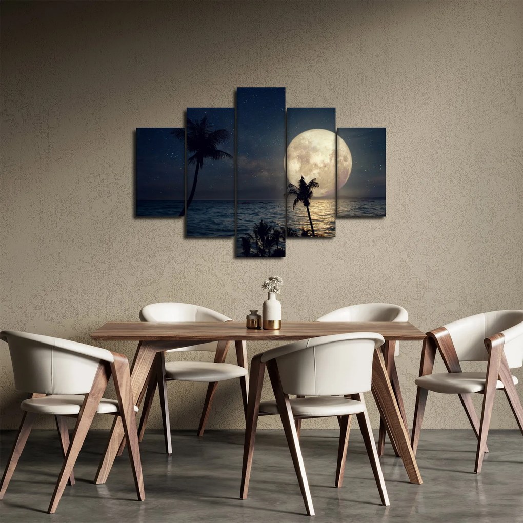 Obraz - Pláž za splnu (150x105 cm)