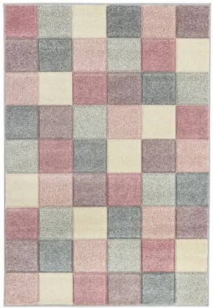 Koberce Breno Kusový koberec PORTLAND 1923/RT41, ružová, viacfarebná,67 x 120 cm