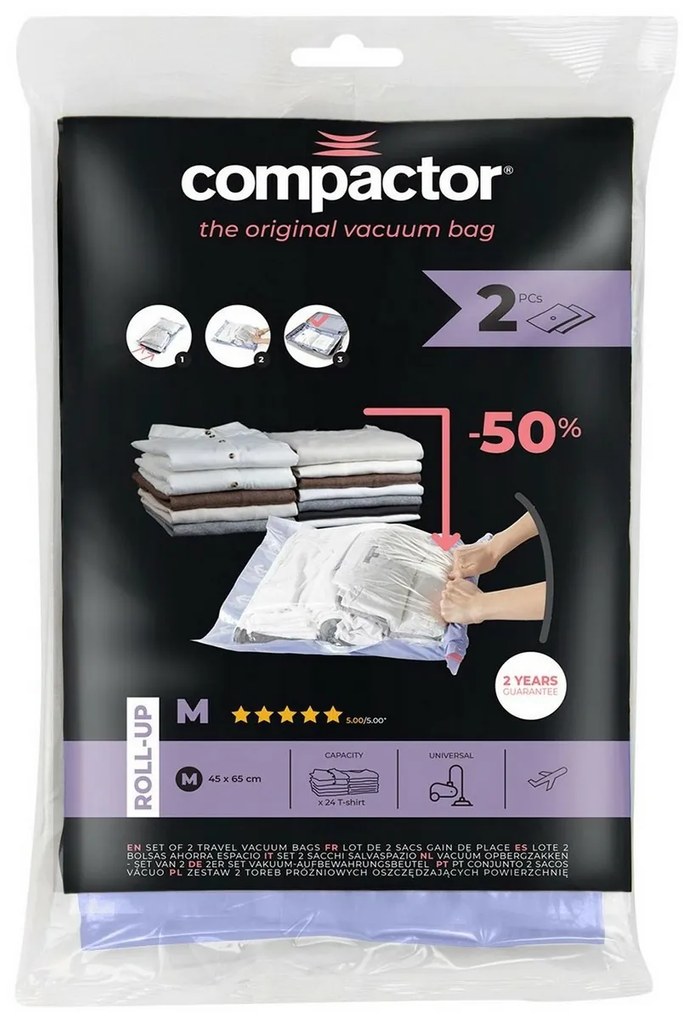 Compactor 2-dielna sada vákuových vriec Compactor Jet Roll Bags M, S