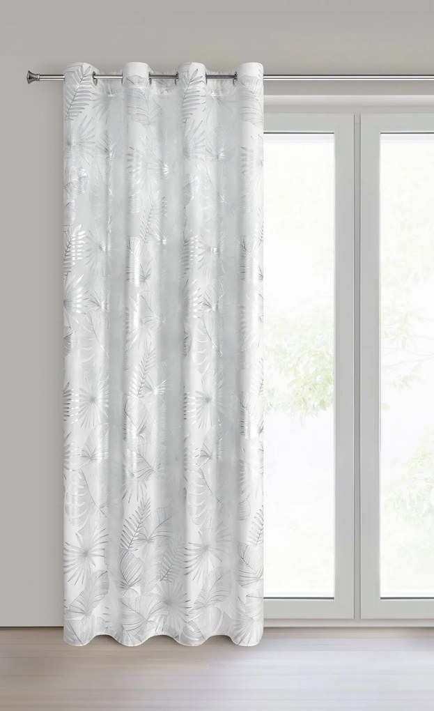 ZATEMŇOVACÍ ZÁVES NA KRÚŽKOCH ZARIA 140X250 CM LISTY