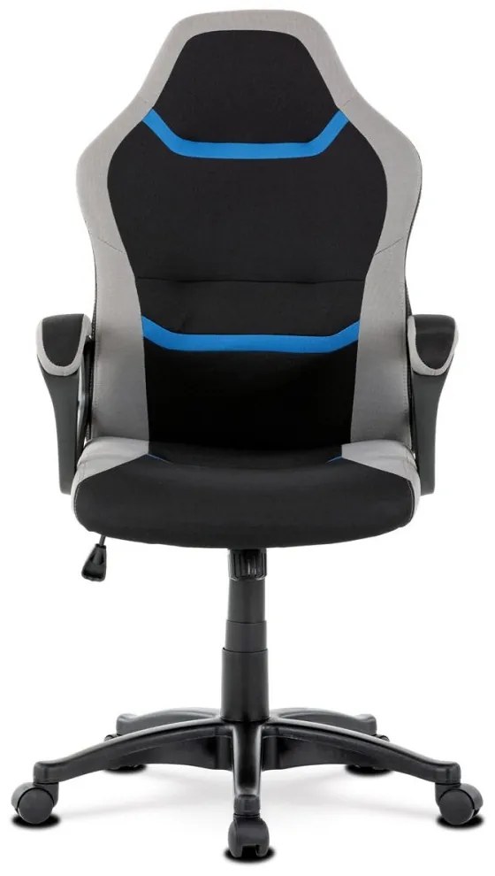 Herné kreslo ECHO — látka, čierna / sivá / modrá