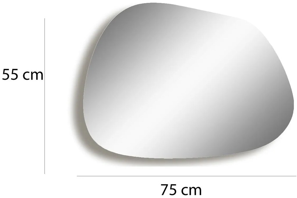 Dekoratívne nástenné zrkadlo Gusto 75x55 cm zlaté