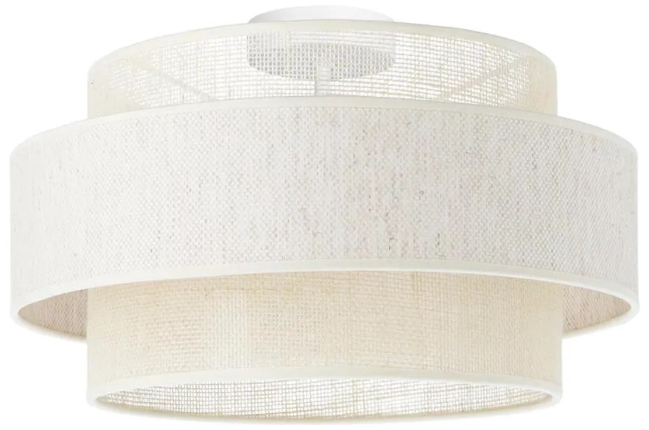 Stropné svietidlo BOHO 1×E27/60W/230V, priemer 40 cm, krémové/juta
