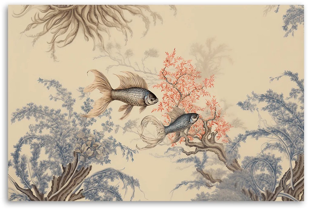 Gario Obraz na plátne Ryby s vodnými rastlinami Rozmery: 60 x 40 cm