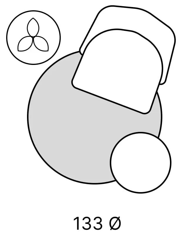 Zelený/slonovinový detský koberec ø133 cm Joyful Mint – FD