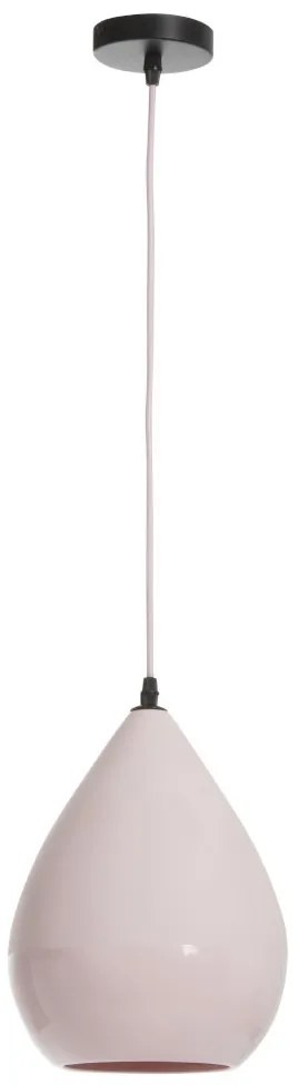 Ružová závesná porcelánová lampa Drop - Ø 21 * 29,5 cm