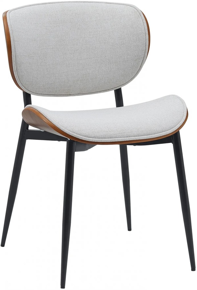 Stolička Enid - látka - Orech / Krémová