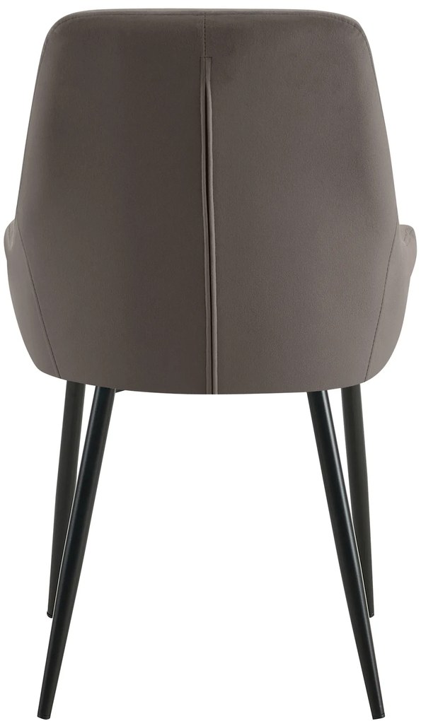 Jedálenská stolička Elmira - zamat, čierny rám - Antracit