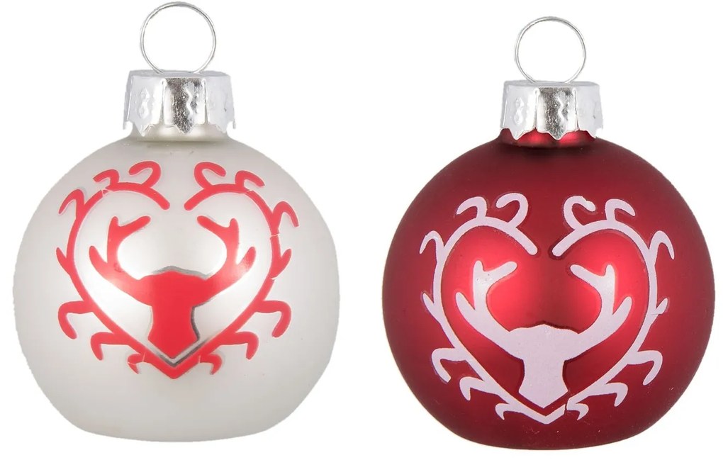 Vianočné ozdoby s jeleňom (6ks) - Ø 5 * 4 cm