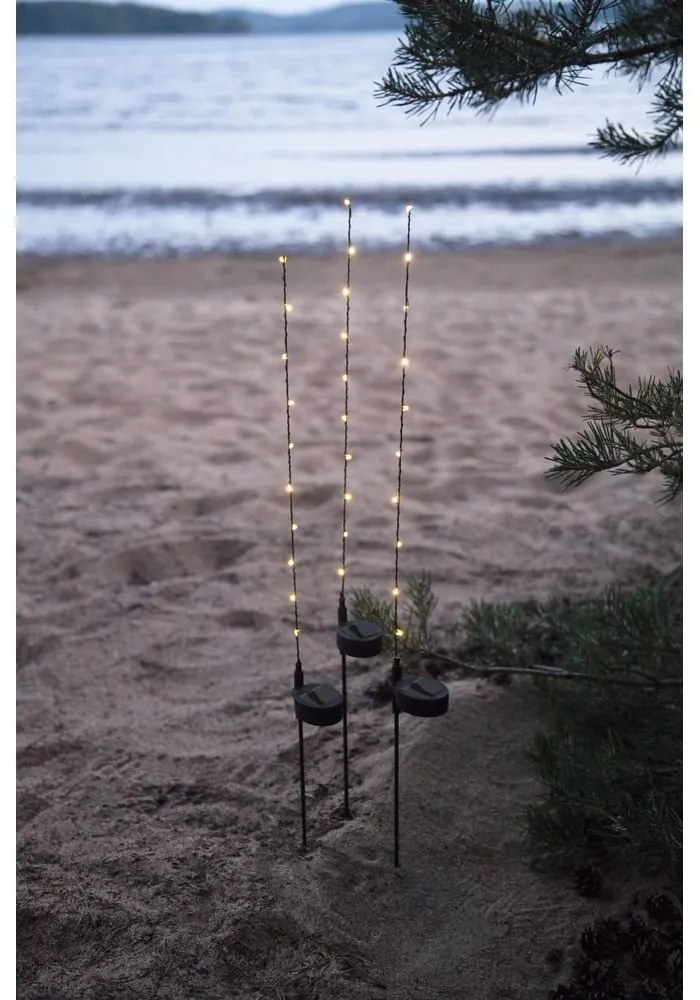 Súprava 3 solárnych LED svetelných dekorácií Star Trading Flexy, výška 80 cm