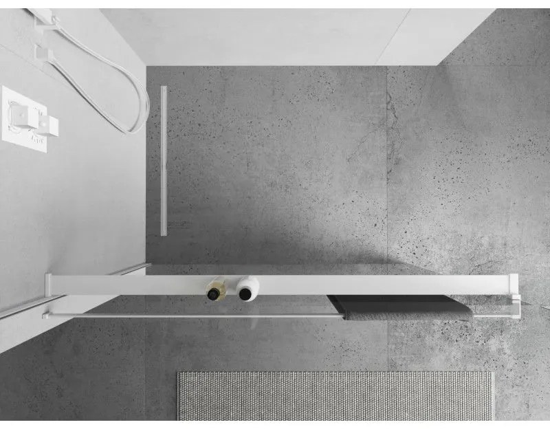 Mexen príslušenstvo, polička/držiak na uteráky pre sprchovú zástenu (max 140cm), biela, 800-02-20