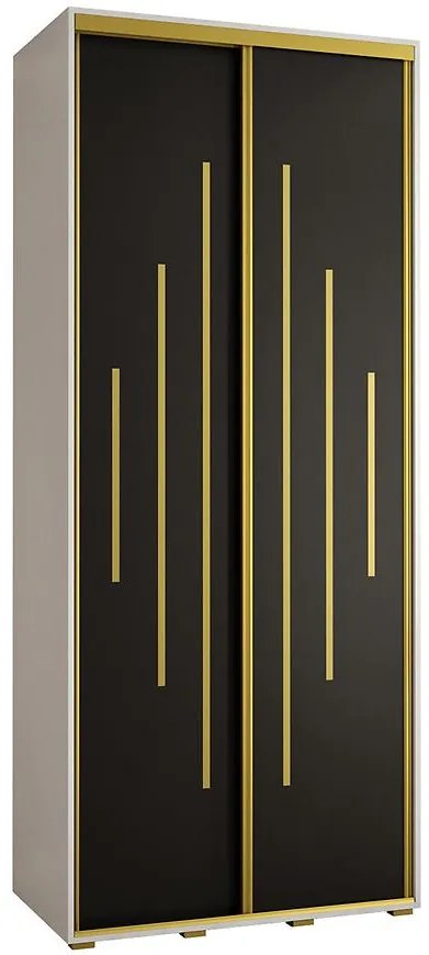 Skriňa 45 Canaris 12 120 biela/čierna/gold