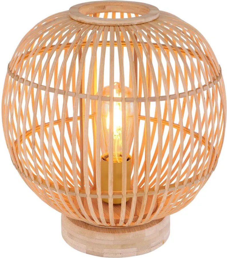 Globo 15368T - Stolná lampa HILDEGARD 1xE27/60W230V bambus