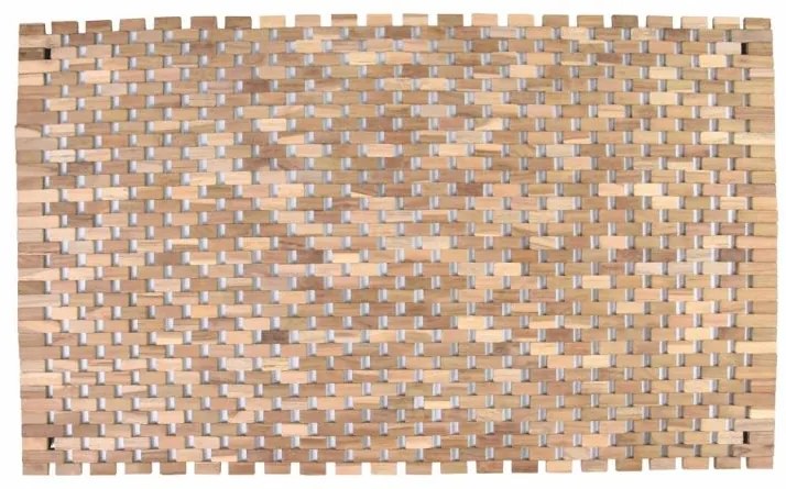 Protišmyková podložka do kúpeľne, teak, 80,5 x 48 cm