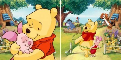 Detský vankúšik DISNEY MACKO PÚ 40x40 cm