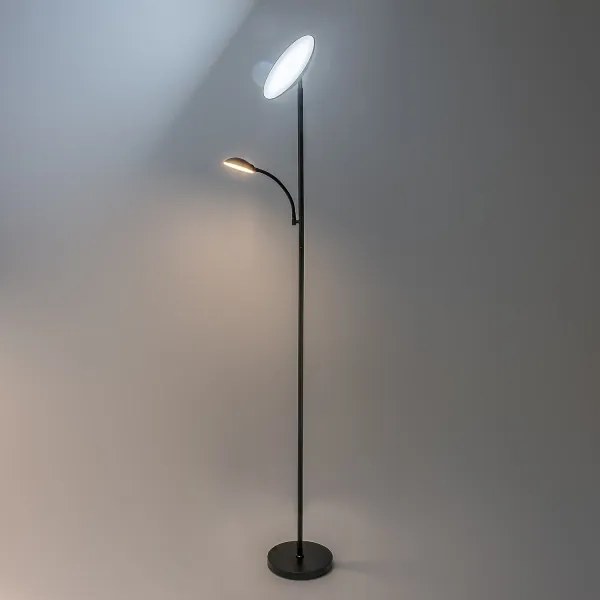 Rabalux 74084 - LED stmievateľná stojacia lampa HALINA 23W/230V 3000/4200/6500 čierna