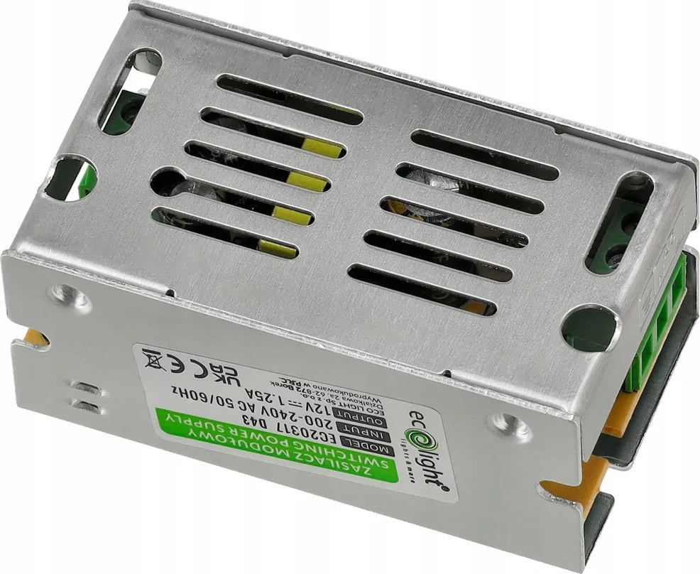 LED napájací zdroj SLIM 15W 12V IP20 220-240V AC IP20 pre LED pásiky