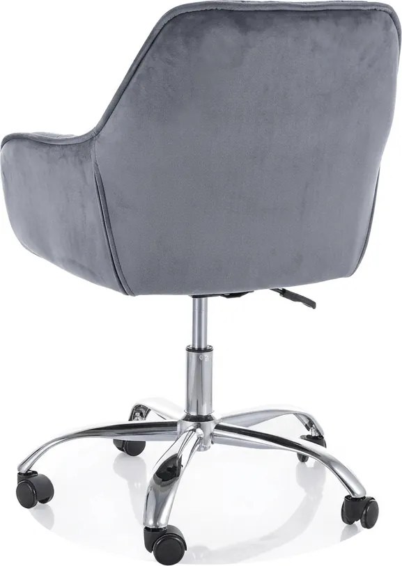 Kancelárske kreslo Q-190 VELVET, sivé