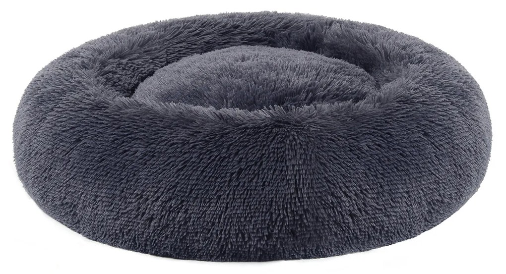 Plyšový pelíšek Boček M 60 cm tmavě šedý