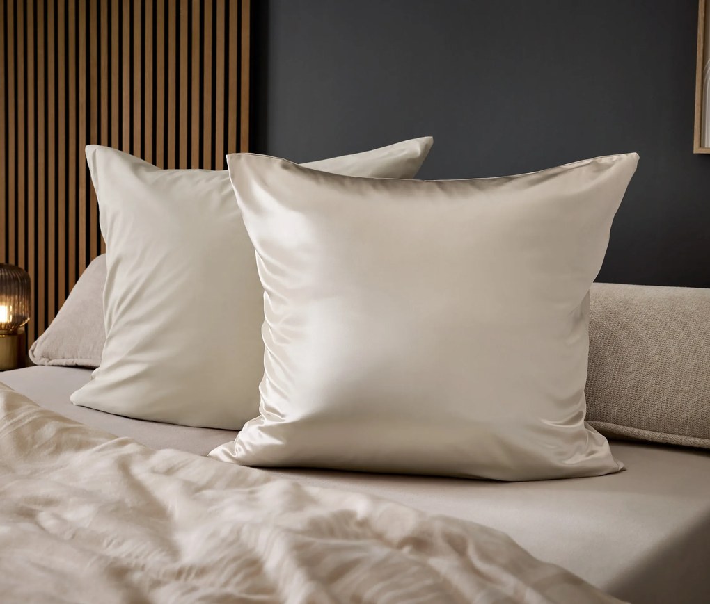 Obliečka na vankúš s hodvábom, cca 90 x 70 cm