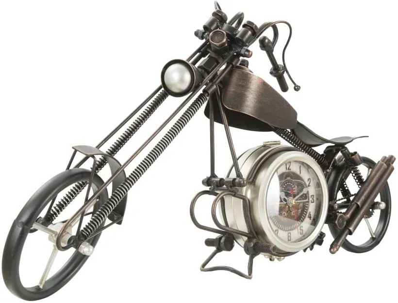 Stolové hodiny v tvare motorky Mauro Ferretti, 55 × 28 cm