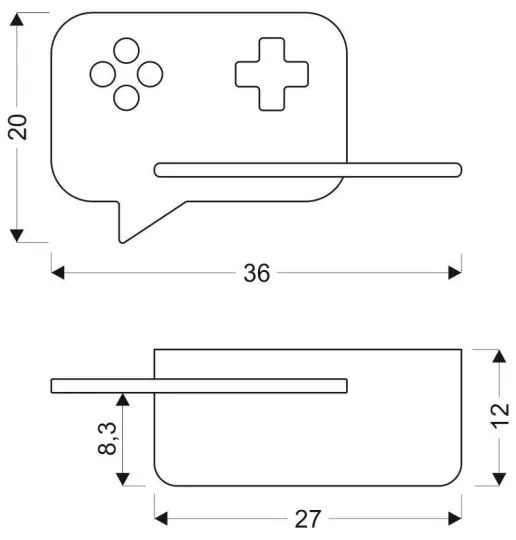 LED Detské nástenné svietidlo s poličkou CONSOLE LED/5W/230V zelená