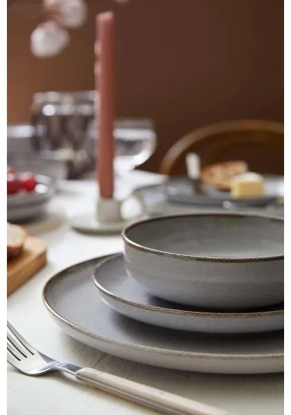 Jedálenská súprava 24 ks sivá/porcelán