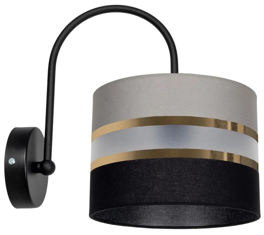 Nástenné svietidlo CORAL 1xE27/60W/230V čierna/šedá