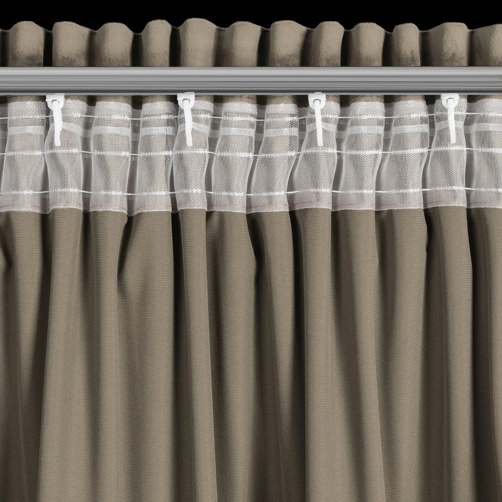 ZATEMŇOVACÍ ZÁVES NA PÁSKE ROSA 140X270 CM HNEDÁ