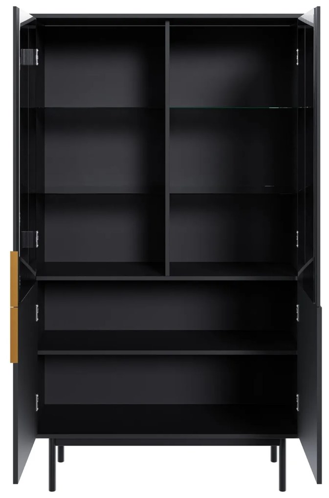 Vitrína Viva 104 cm čierna