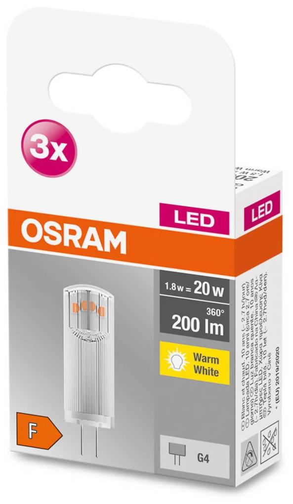 OSRAM kolíková LED G4 1,8W 2.700K číra 3ks