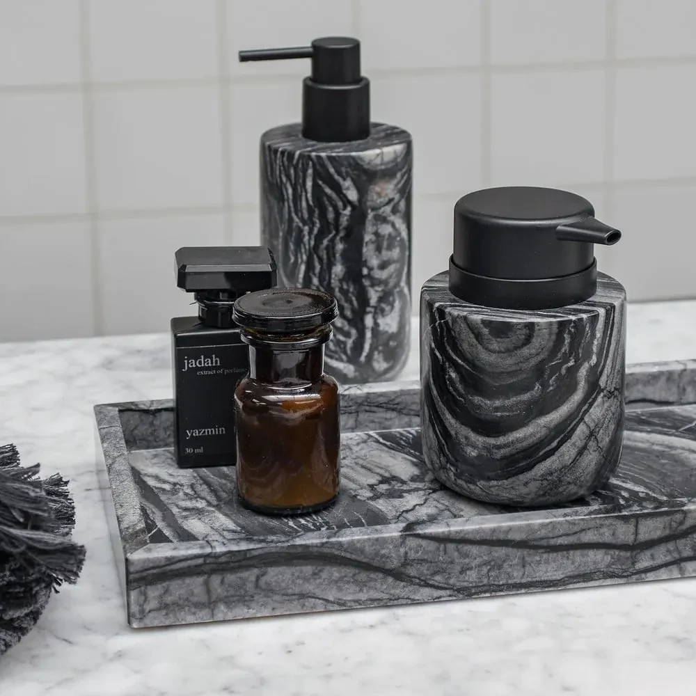 Čierny mramorový dávkovač mydla 0.2 l Marble – Mette Ditmer Denmark