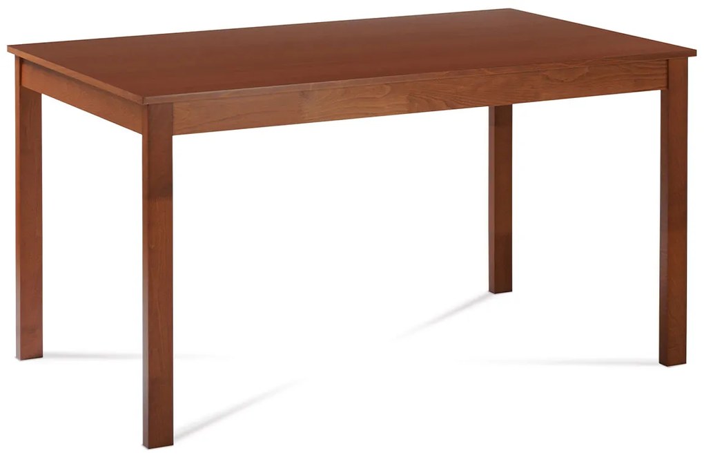Jedálenský stôl 135x80x75 cm, masív buk, MDF a dyha, morenie tmavá čerešňa