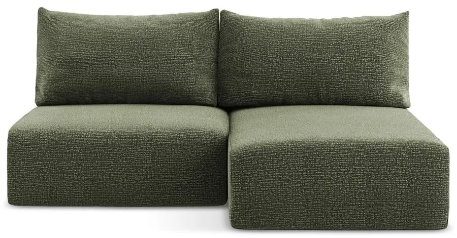 Zelená rozkladacia/s úložným priestorom rohová pohovka (pravý roh) Kalena – Makamii